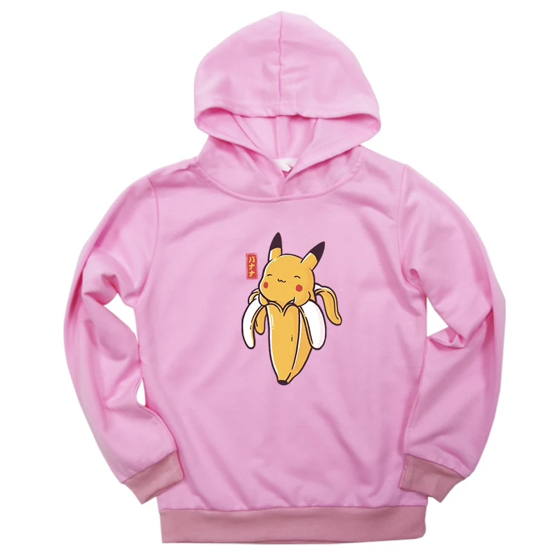 Hoodies 2 Новейшие толстовки с покемонами для маленьких мальчиков и девочек; свитер с принтом Пикачу; хлопковый повседневный спортивный свитер для подростков; сезон весна-осень - Цвет: Hoodies 2