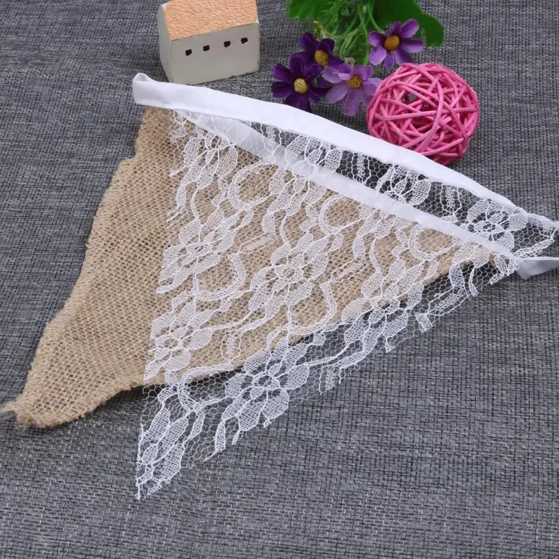 3 м свадебные принадлежности Винтаж баннер домашнее украшение из джутовой