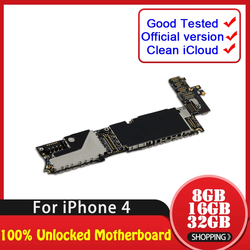 TDHHX 8 ГБ/16 ГБ/32 ГБ для iPhone 4 материнская плата, полностью Рабочая разблокированная материнская плата для iPhone 4 материнская плата с полными чипами