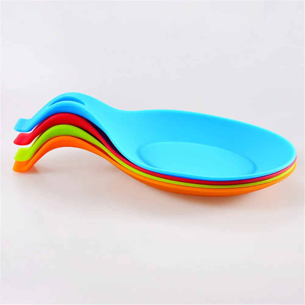 Силиконовая ложка подставка Творческий изоляции отдых термостойкие подставки