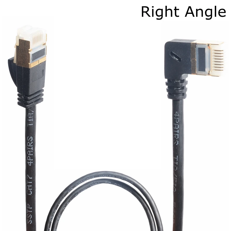 Сверхтонкий Ethernet кабель CAT7 RJ45 правый левый нижний угол UTP сетевой Соединительный