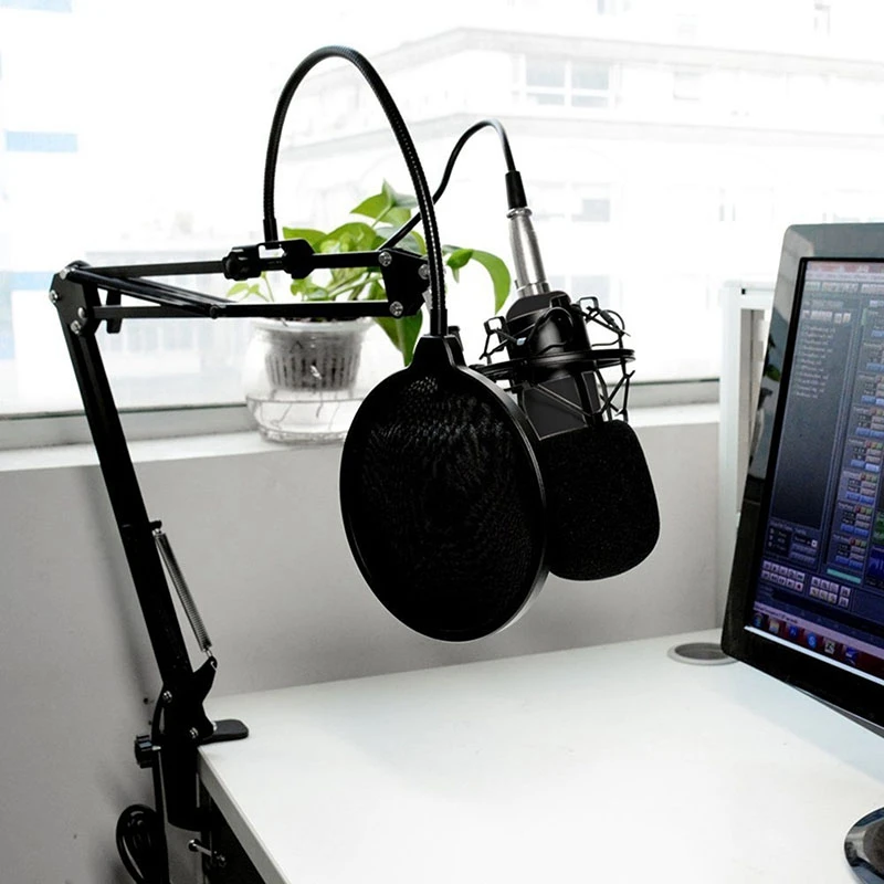 

BM-800 Music Studio Broadcasting Recording Studio Capacitor Microphone Music Recording Mic for Laptop Record KTV Singing