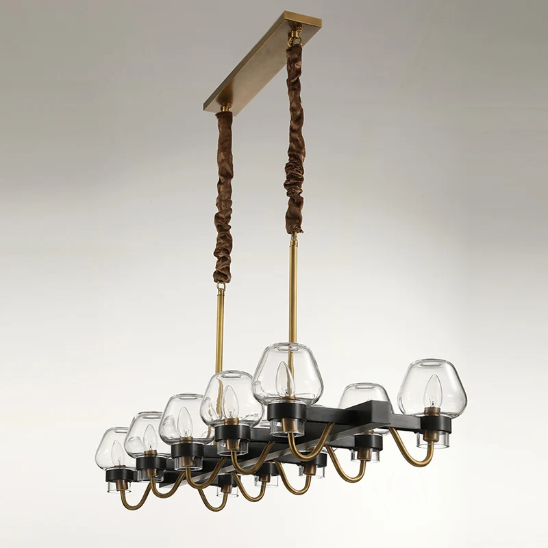 

All copper light luxury living room chandelier modern restaurant Jane European bedroom golden Danish hall led chandelier