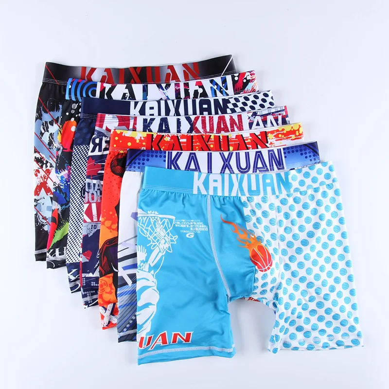 2018 WJ Брендовые мужские боксеры с дополнительной длиной мужское однотонное