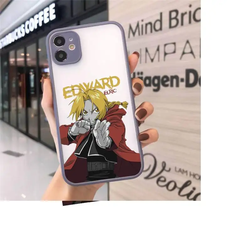

Fullmetal Alchemist Brotherhood anime Phone Cases matte transparent For iphone 7 8 11 12 plus mini x xs xr pro max cover