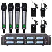Professional UHF wireless microphone series 8 channel lavalier microphone for church school speech stage performance microphone