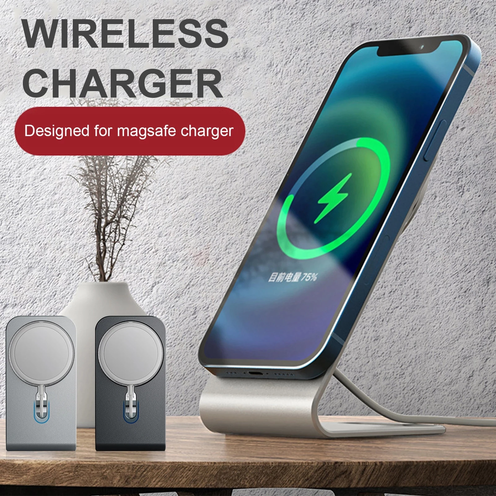 

Mobile Phone Bracket for Magsafe Holder Phone Wireless Charger Stand Office For iphone 12 mini pro max Headphone Stand Mount