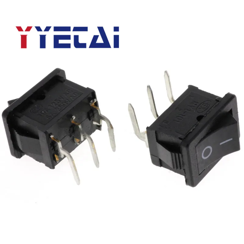 

Новый 7KA-0017 медный кулисный выключатель 3 Pin 2 Gear, кулисный выключатель левого направления, черный