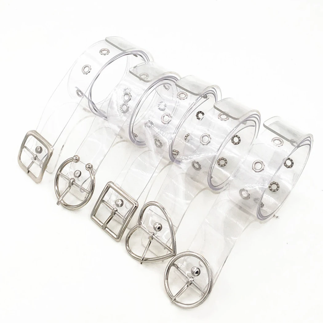 

Women Girls Transparent Punk Style Belt All-Match Fashion Plastic Grommet Belt Eyelet Belt Clear Hip Hop Belt Accessories
