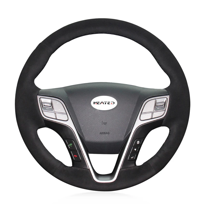 Чехол на руль для Hyundai Santa Fe 2013 2018 ix45 2014 2015 2016|Чехлы руль| |