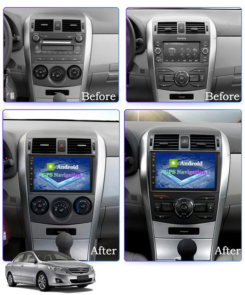 4G LTE 2G RAM 9 дюймов Android 10 автомобильный DVD GPS навигатор для Toyota Corolla 2007 2013 стерео