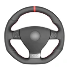 Оплетка для руля из искусственной кожи для Volkswagen VW Golf GTI 5 V R32 Scirocco Tiguan Passat вариант