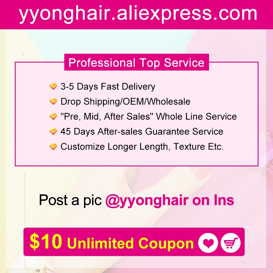 Yyong Hair Store 3/4 пучка свободные глубокие пучки с закрытием 100% малазийские Remy