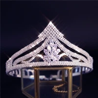 fashion zircon crystal vintage royal queen king tiaras and crowns prom diadem hair ornaments wedding bridal luxury hair jewelry