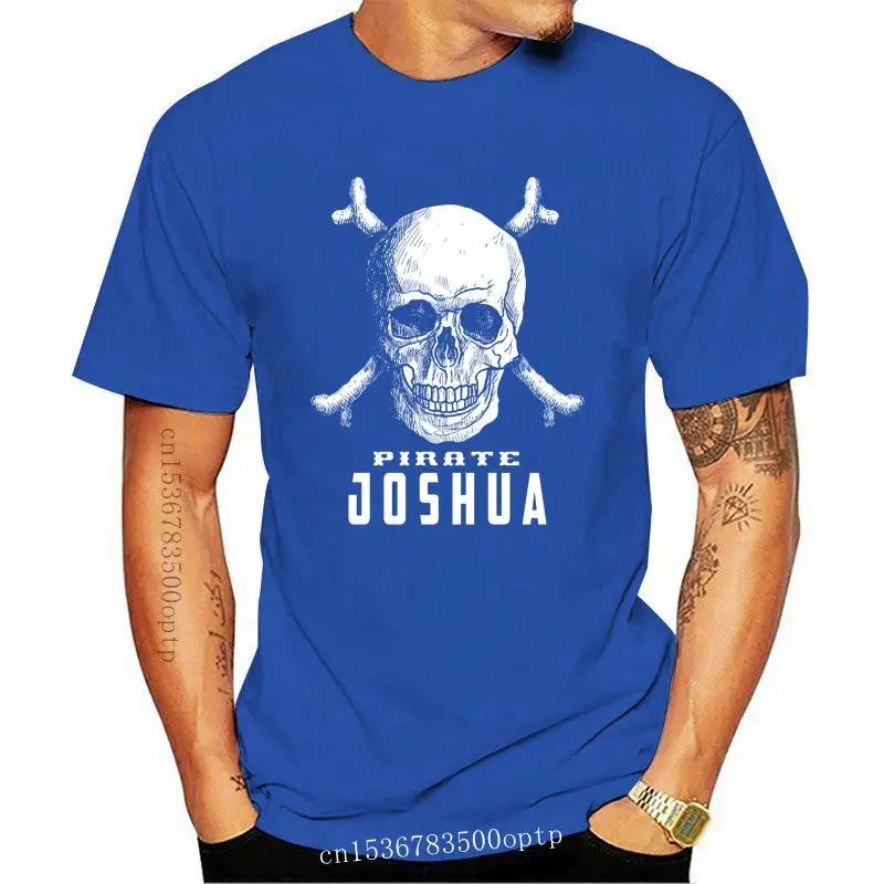 

Дизайнерская персонализированная футболка с пиратским черепом, добавьте имя на заказ, подарок на день рождения, футболка, хлопковая Футбол...