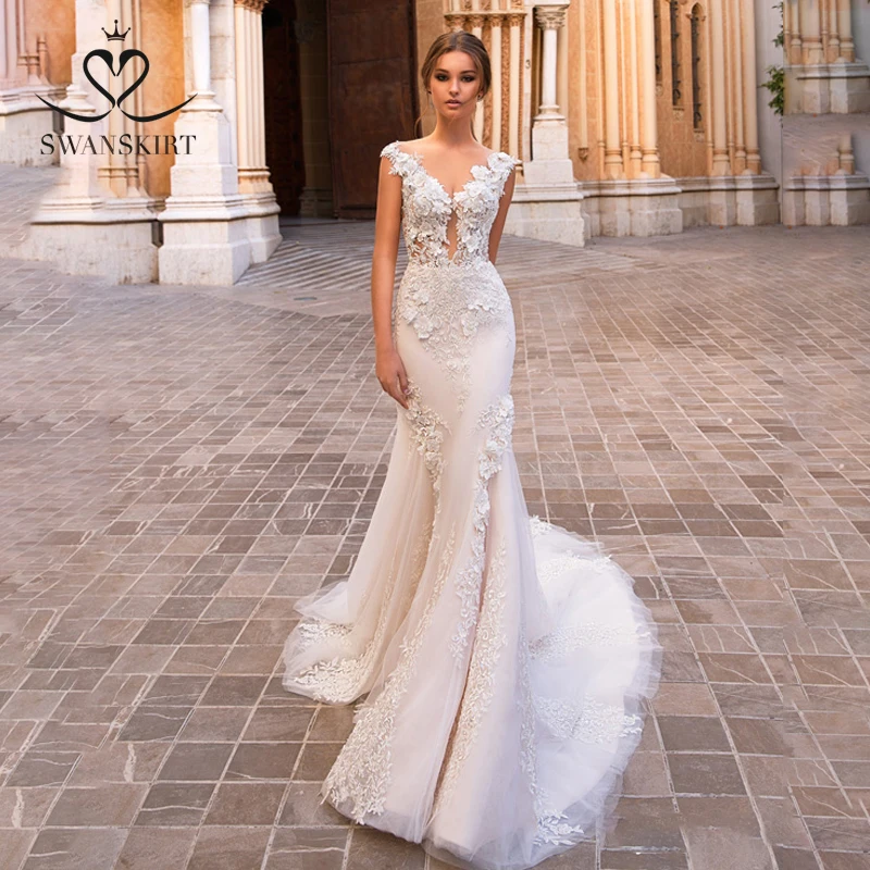 Женское свадебное платье It's yiiya белое с V образным вырезом без рукавов и со