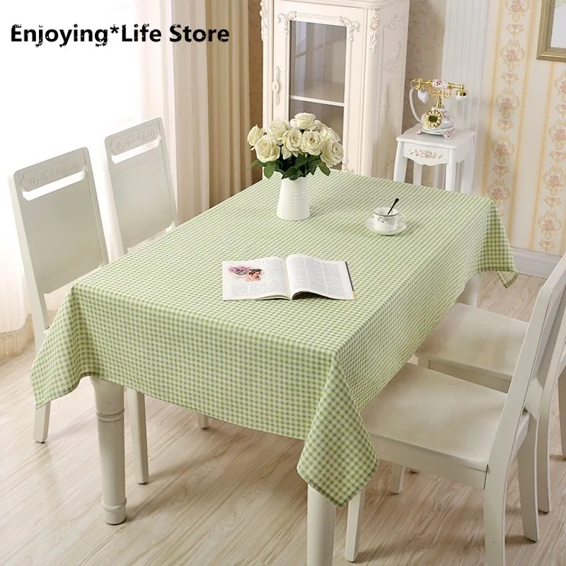 

Cotton Linen Table Cloth for Dining Room Modern Plaid Table Cover for Home Geometric Simple Washable Tablecloth