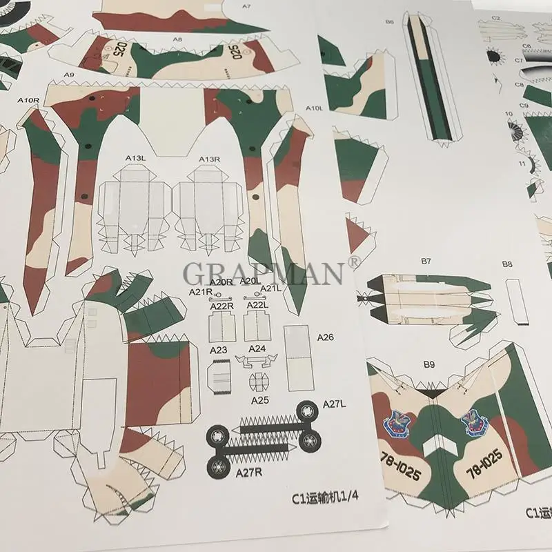 C1 транспортер самолета головоломка Сделай сам! Оригами для ручной работы игрушка