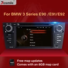 Автомобильный DVD-плеер Josmile 1 Din для BMW E90E91E92E93 2005 3 серии, мультимедийная автомобильная система GPS-навигации, аудиоголовное устройство 3G