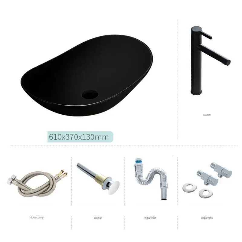 Lavatorio чаша де Appoggio Куба Para Black Umywalka Evier Lavandino Bagno Waschtisch раковина для ванной комнаты Lavabo Pia Banheiro - Цвет: MODEL K