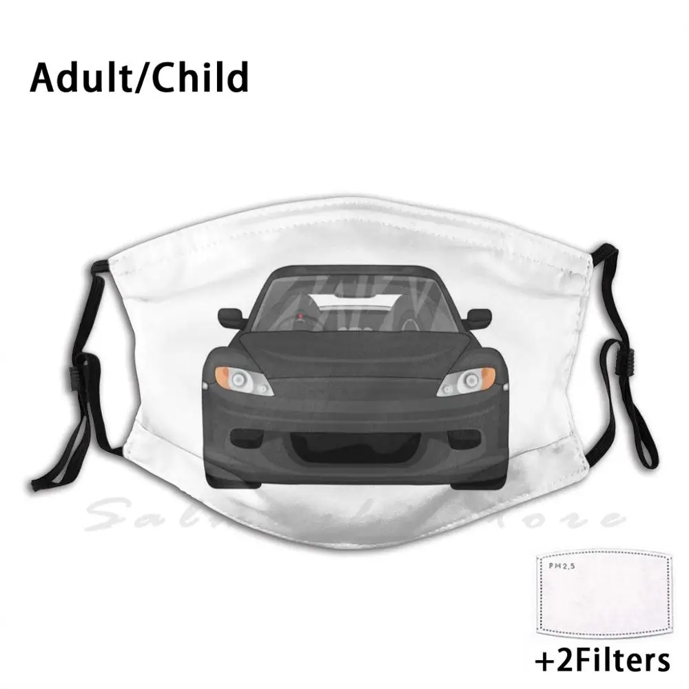 Маска для Mazda Rx8 (темно-серая) Jdm Rx7 Nissan Gtr Miata R33 Sti Wrx | Аксессуары одежды