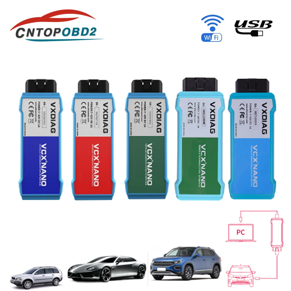 VXDIAG VCX NANO для GM для vw для volvo для ford для MAZDA для TOYOTA OBD2 Диагностический Инструмент wifi/USB версия VIDA Dice 2014D VAS