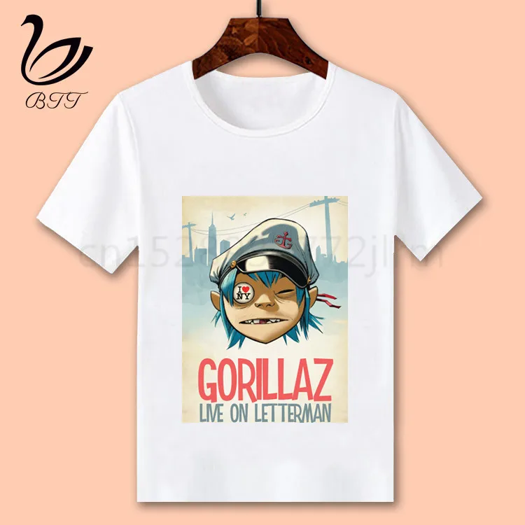 Футболка Gorillaz для маленьких мальчиков и девочек детский топ Детская футболка с