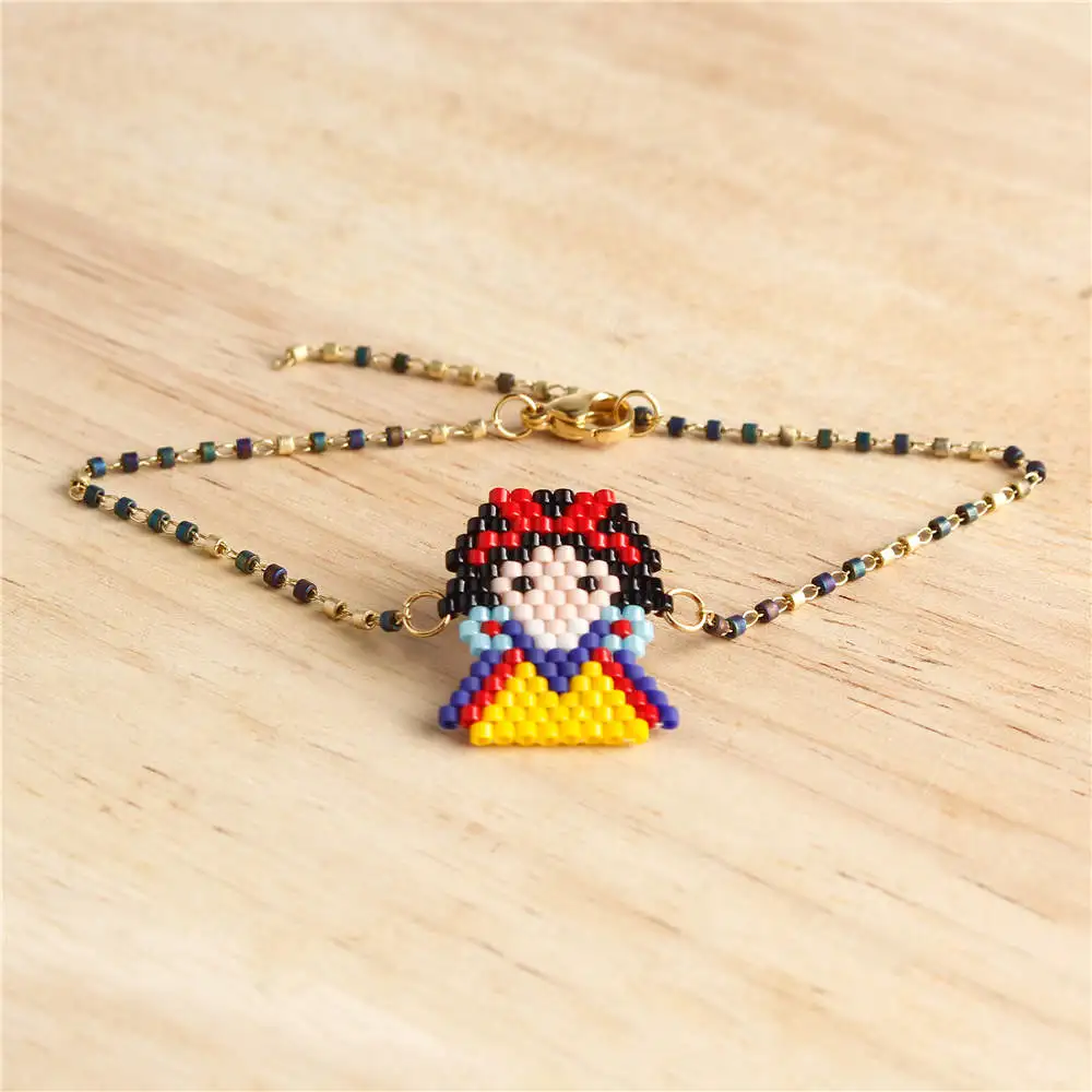 MI-B190368 Go2boho Delica MIYUKI браслет для женщин маленькая принцесса Pulseras Mujer Ювелирные изделия Детские Мультяшные браслеты сказка ручной работы - Окраска металла: MI-B190368