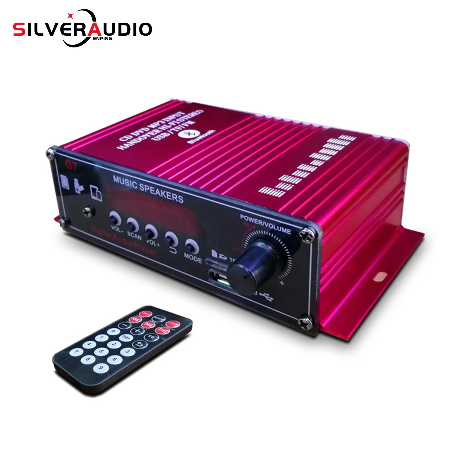 GAP-G7 мини-усилитель звука blueteeth стерео усилитель мощности FM SD HIFI 2CH AMP аудио