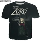 Новое поступление, футболка для мужчин и женщин, Аниме ONE PIECE Roronoa Zoro, 3D печать, футболки Harajuku, толстовкисвитшотыискусственная кожа