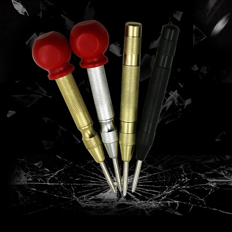

1Pc Center Punch Drill Bit Spring Loaded Marking Drilling Tool Automatic for Steel Board Walls Tool Broke Window