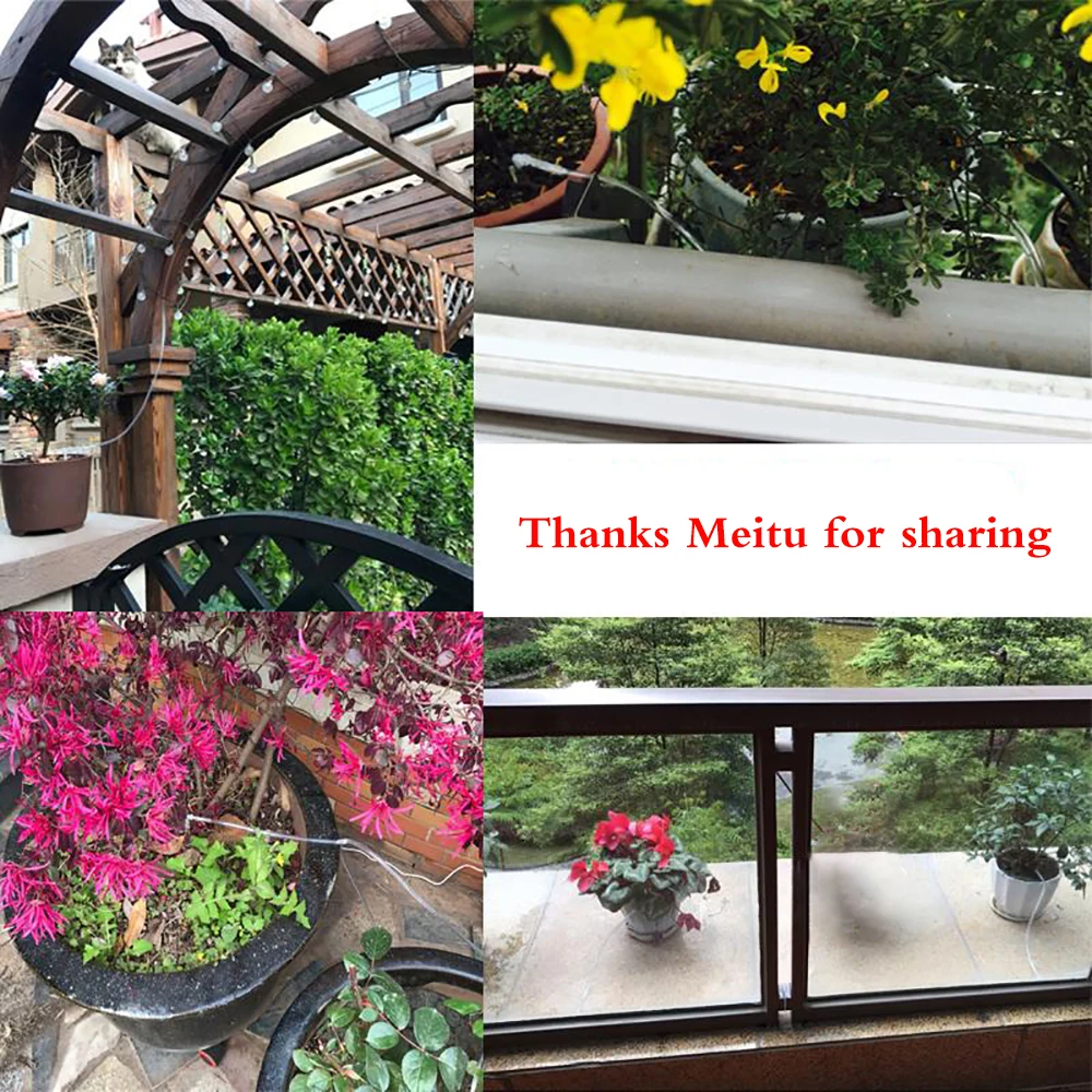 

Self Watering Kit Gardener'S Drip Kit Automatic Drip Irrigation System Digital Timer Balcony Office