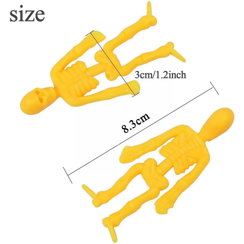 

5PCS TPR Soft Skeleton Simulation Human Body Model Toys Halloween Prank Children Elastic Toxic Relief Non Kids Stress P3Z5