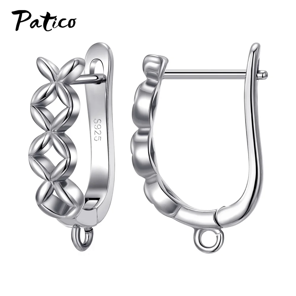 Женские серьги-кольца из серебра 925 пробы