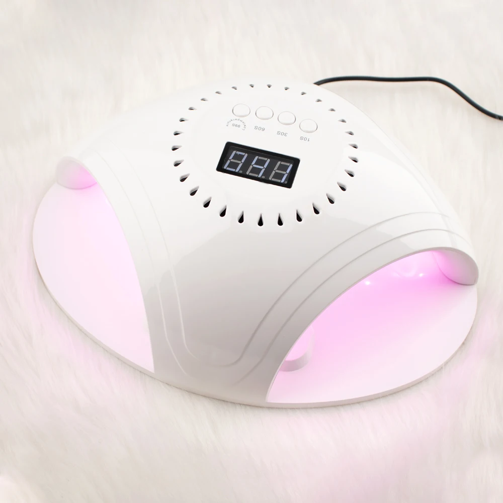 86W красный светильник Светодиодная УФ лампа для ногтей с двумя руками сушки гель