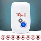 Электронный ультразвуковой репеллент от комаров, Отпугиватель вредителей для помещений, тараканов, комаров, грызунов, вилка EUUS