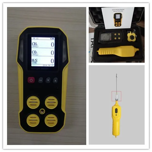 

CH4/H2S/CO2/O2 CE Certified Portable Biogas Analyzer for determining the biogas gas compostions