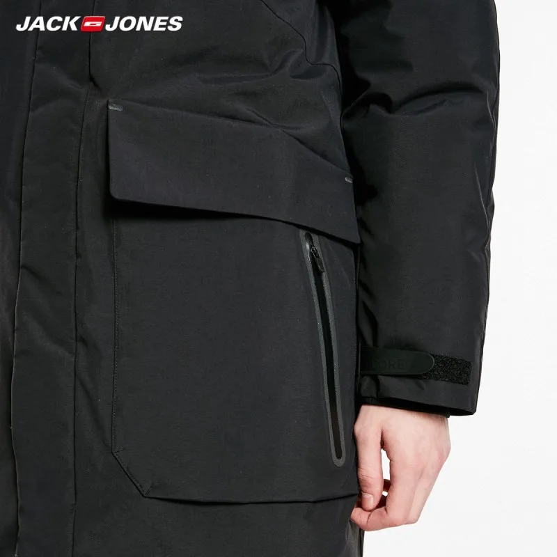 JackJones мужской длинный пуховик с капюшоном парка пальто мужская одежда
