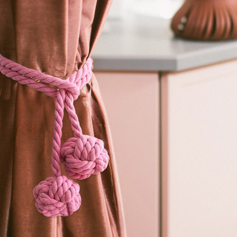 

1 Pair Curtain Tiebacks Holdback Decorative Rope Tie Back for Home Office Drapes