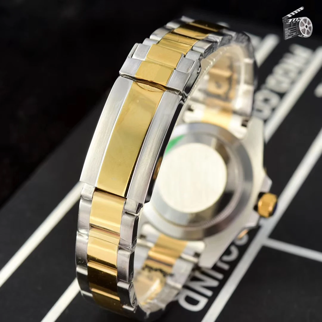 

Classic New Men Automatic Mechanical Watches Silver Gold Black Blue Green White Waterproof Stainless Steel Ceramic Watch