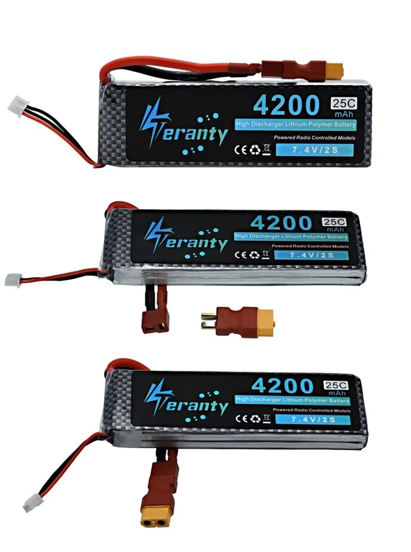 4200mAh 2s 3s 4S 3,7 v 7,4 v 11,1 v 14,8 v перезаряжаемый аккумулятор для Радиоуправляемый Дрон, автомобиль робот лодка игрушка 11,1 v Lipo батарея 22,2 v 4200ma