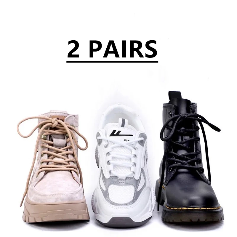 

Однотонные круглые шнурки, однотонные бежевые, прочные, из полиэстера, со шнуровкой, белые, мартинсы, для походов, зимняя обувь на шнуровке, 2 пары