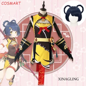 Костюм для косплея аниме Genshin Impact Xiangling, полный комплект для Хэллоуина, Женский костюм для косплея