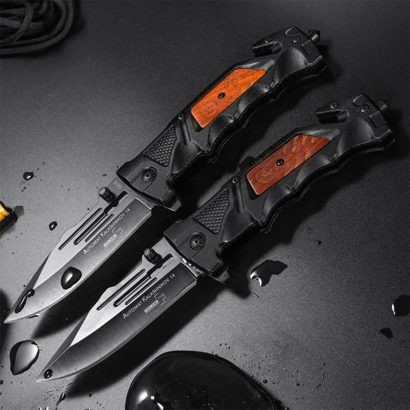 

Multifunctional Quick Opening Folding Knife High Hardness 7Cr17MOV High Quality Steel Outdoor Camping Portable Sharp Fruit Knife