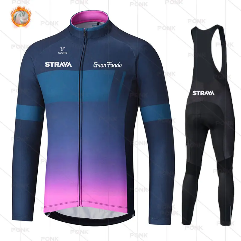 

Одежда для велоспорта STRAVA Pro Team, зимняя дышащая одежда для велоспорта с длинным рукавом, одежда для горного велосипеда, уличная спортивная о...