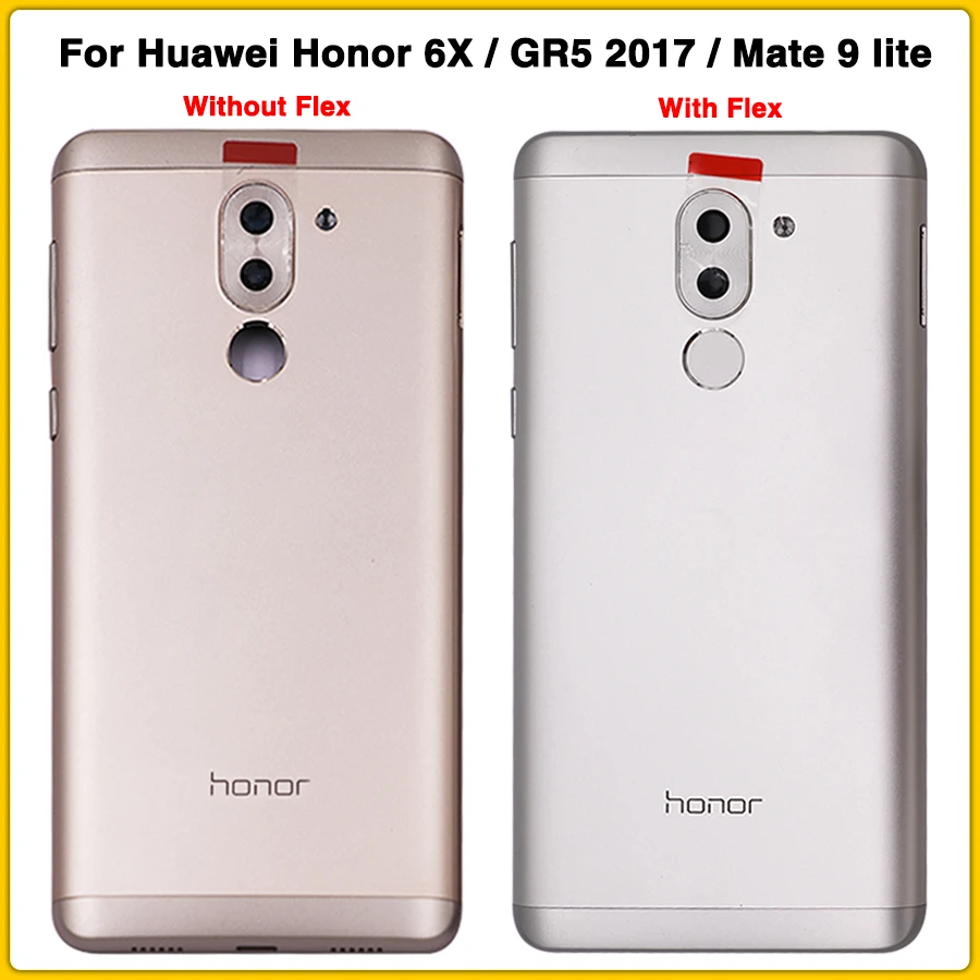 Полный корпус чехол для Huawei Honor 6X/GR5 2017/Mate 9 lite крышка батареи задняя с гибким