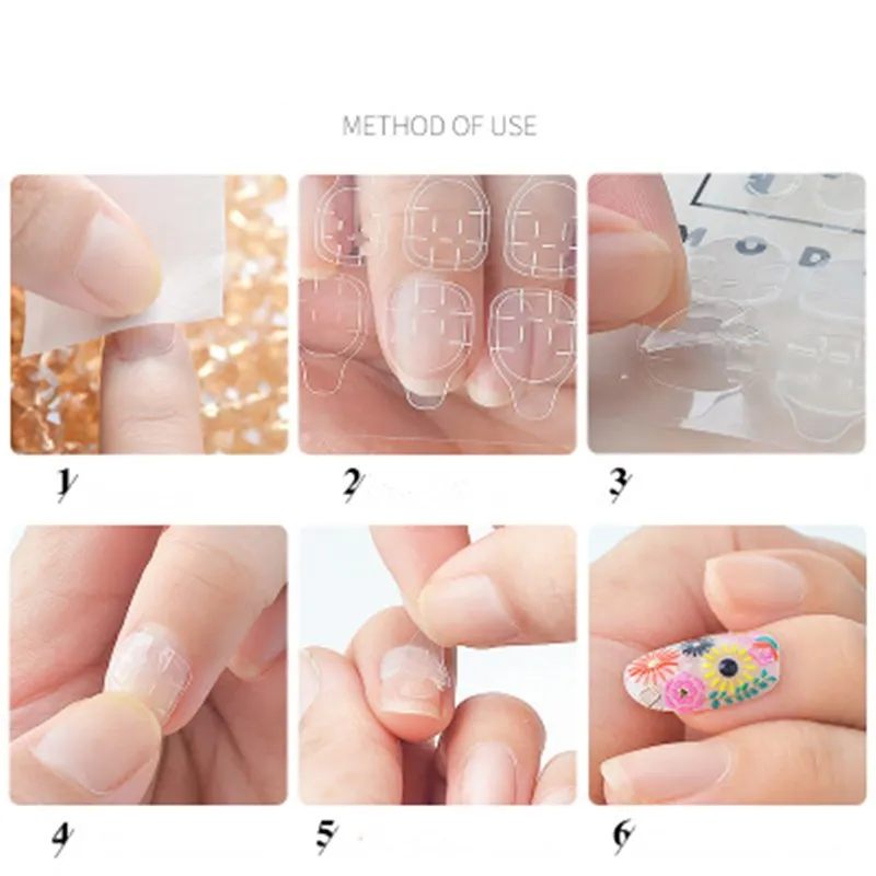 5 шт/комплект Новая двухсторонняя гель Стикеры прозрачная лента Гибкая