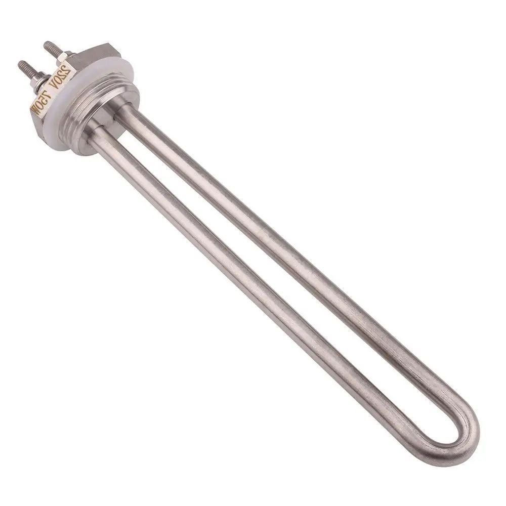 

DN25 Нагревательный элемент U-типа Погружной водонагреватель с 1-дюймовой резьбой Электрический трубчатый нагреватель 12 В 100/150/200 Вт 24 В 300 Вт/900 Вт