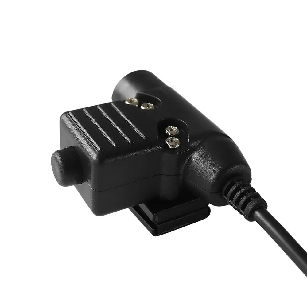 U94 PTT Tactical Headset Military Adapter 1 Pin Black for Mobile Phone Computer Dedicated Walkie-talkie Headset.