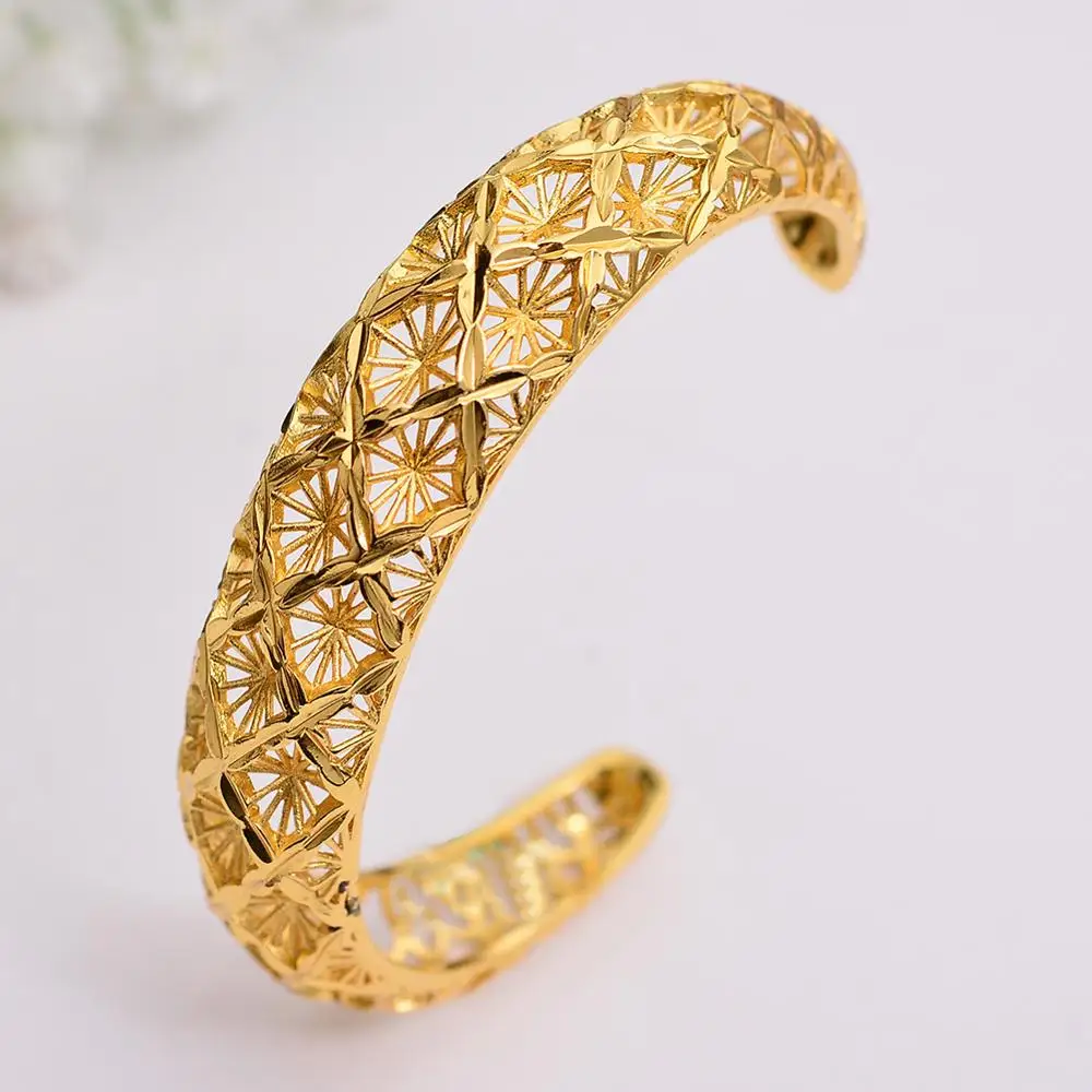 Annayoyo 1 шт. браслеты для женщин золотой цвет африканские витые в арабском